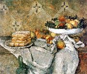 Plate with fruits and sponger fingers Paul Cezanne
